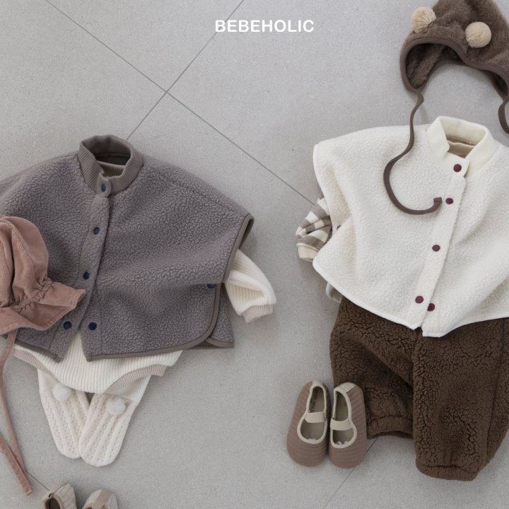 Bebe Holic - Korean Baby Fashion - #babyboutique - Puff Fleece Poncho - 2