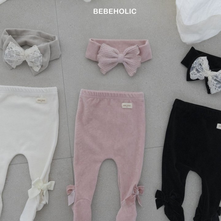 Bebe Holic - Korean Baby Fashion - #babyboutique - Ribbon Footed Leggings - 4