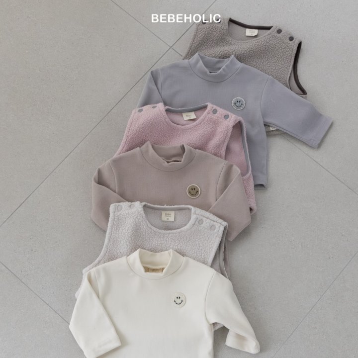 Bebe Holic - Korean Baby Fashion - #babyboutique - Smile Mock Neck Tee - 2