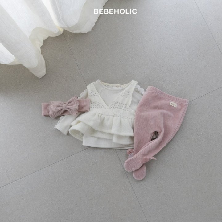 Bebe Holic - Korean Baby Fashion - #babyboutiqueclothing - Ribbon Footed Leggings - 5