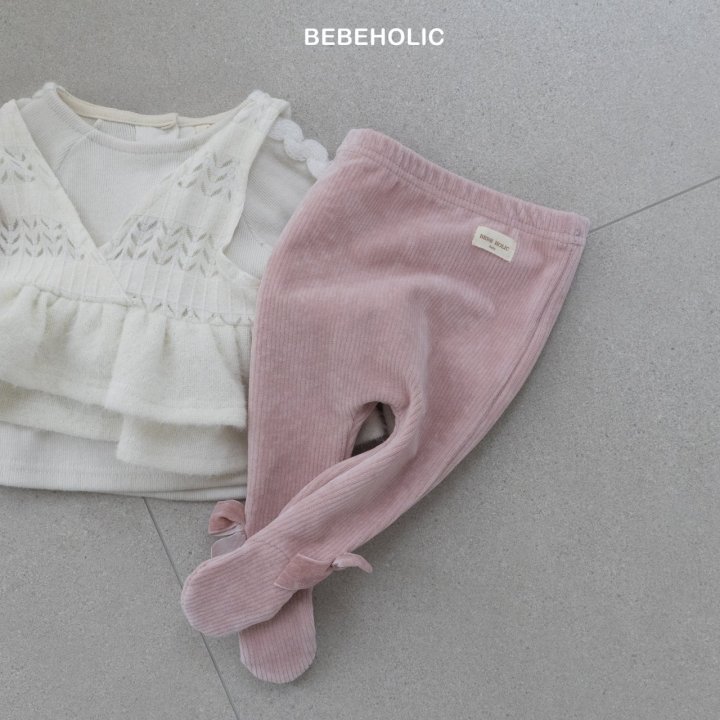 Bebe Holic - Korean Baby Fashion - #babyclothing - Ribbon Footed Leggings - 6