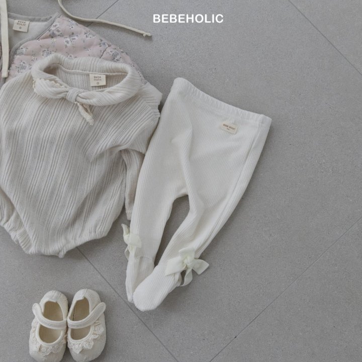 Bebe Holic - Korean Baby Fashion - #babylifestyle - Ribbon Footed Leggings - 10