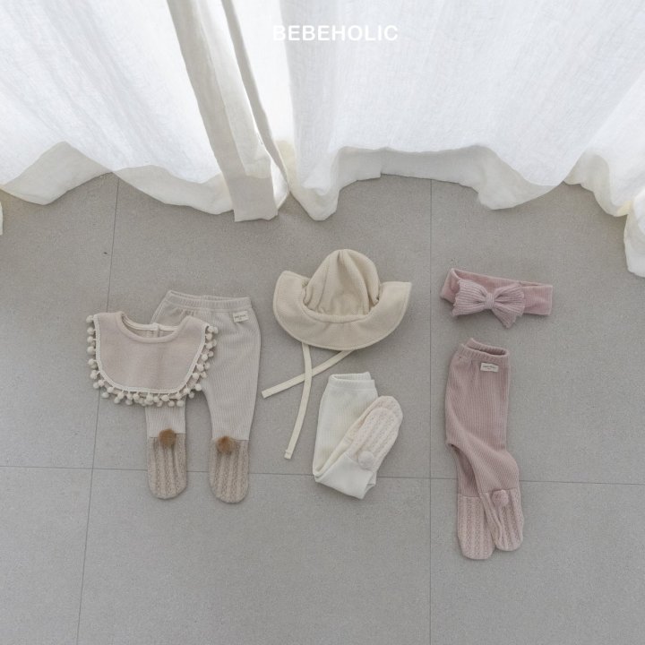 Bebe Holic - Korean Baby Fashion - #babylifestyle - Pom Pom Footed Leggings - 3