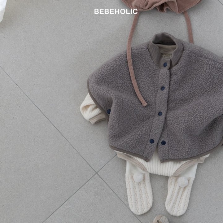 Bebe Holic - Korean Baby Fashion - #babyoninstagram - Puff Fleece Poncho - 9