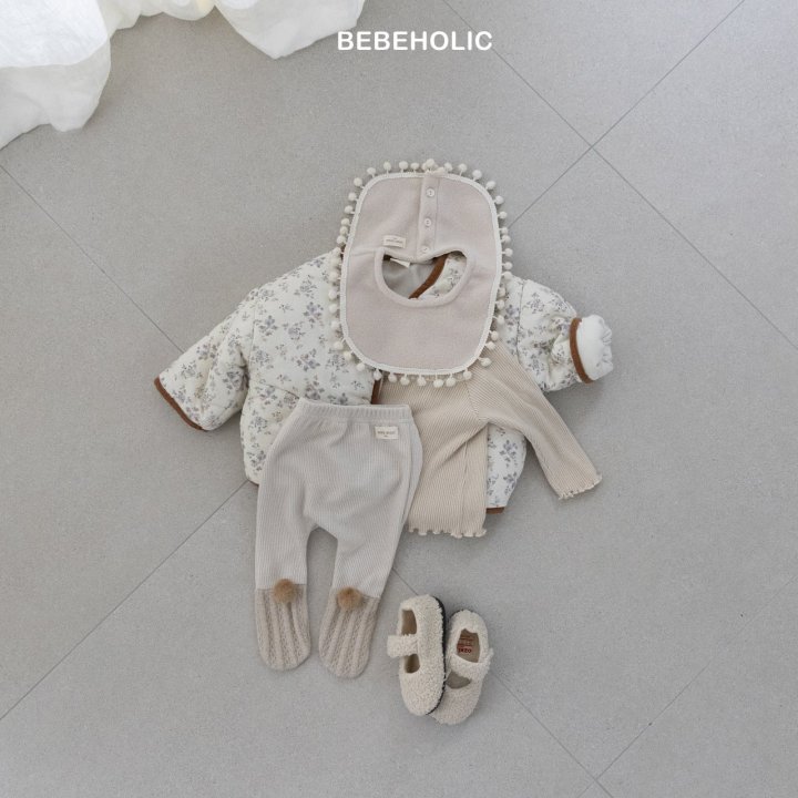 Bebe Holic - Korean Baby Fashion - #babyootd - Pom Pom Footed Leggings - 5