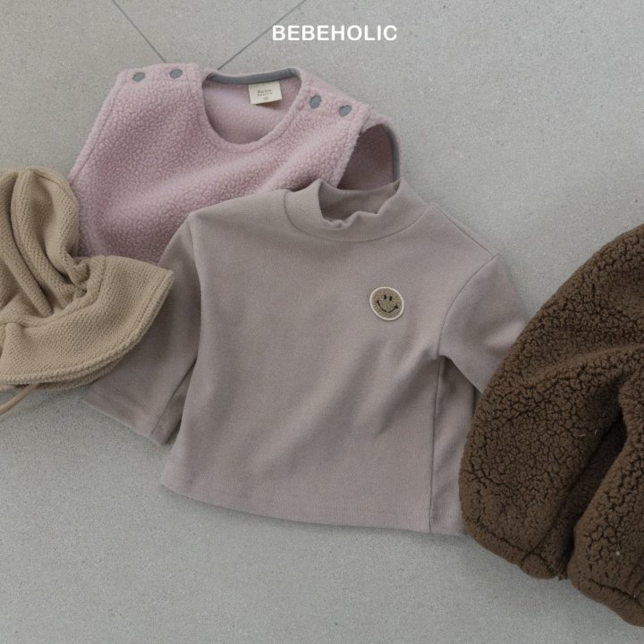 Bebe Holic - Korean Baby Fashion - #babyootd - Smile Mock Neck Tee - 10