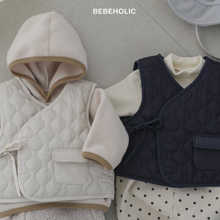 Bebe Holic - Korean Baby Fashion - #babyoutfit - Fleece Quilted Vest - 2