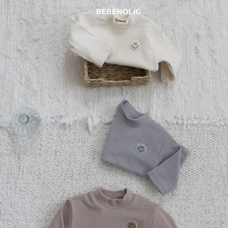 Bebe Holic - Korean Baby Fashion - #babyoutfit - Smile Mock Neck Tee - 11