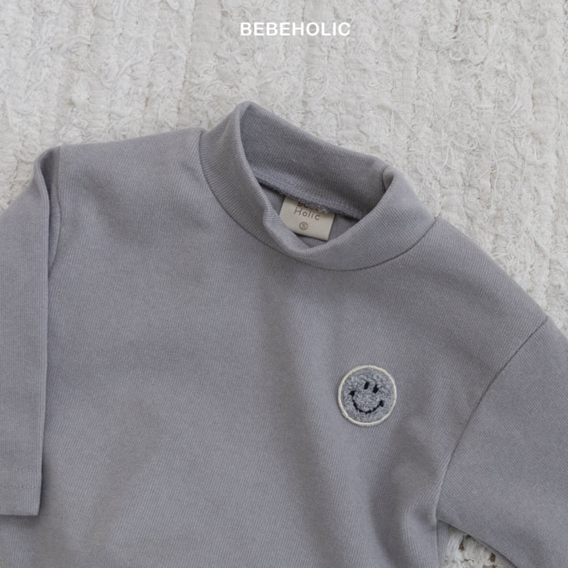 Bebe Holic - Korean Baby Fashion - #babyoutfit - Smile Mock Neck Tee - 12
