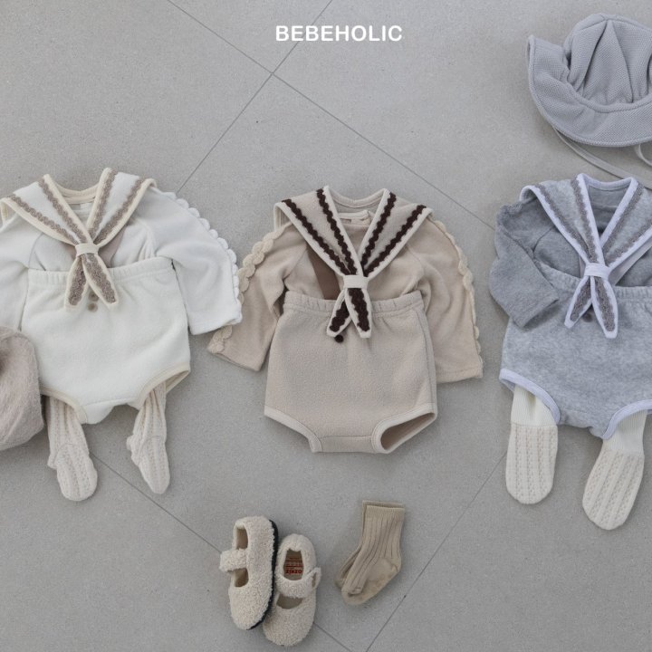 Bebe Holic - Korean Baby Fashion - #smilingbaby - Fleece Terry Bloomer Set - 2