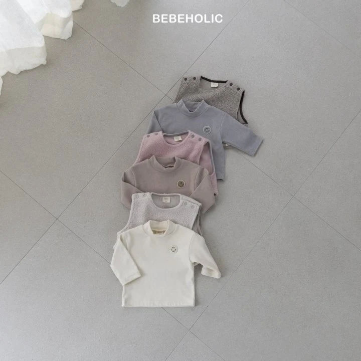Bebe Holic - Korean Baby Fashion - #smilingbaby - Smile Mock Neck Tee