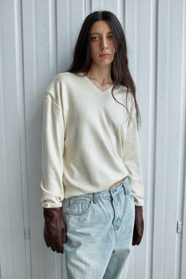 Better - Korean Women Fashion - #momslook - Padded V Neck Knit - 10