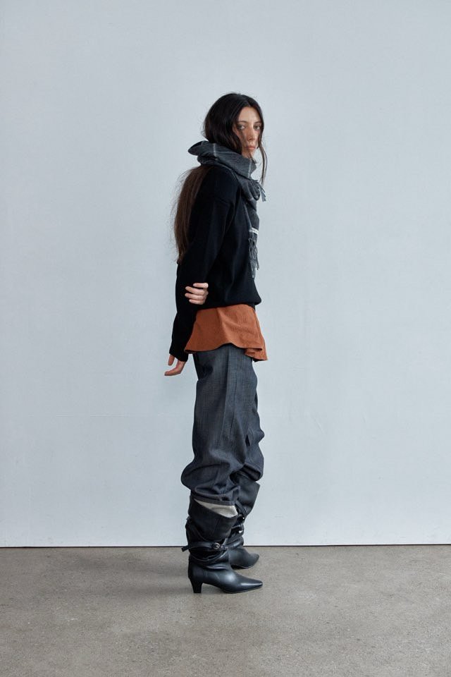 Better - Korean Women Fashion - #momslook - Roll-Up Raw Denim Pants - 3