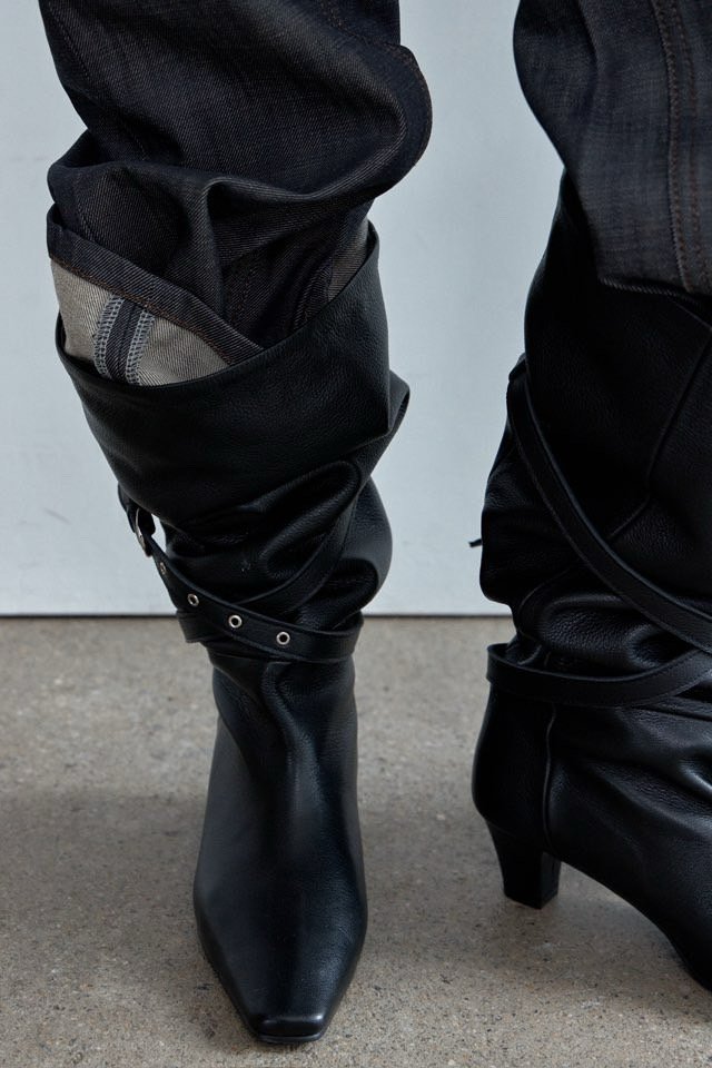 Better - Korean Women Fashion - #momslook - Roll-Up Raw Denim Pants - 5