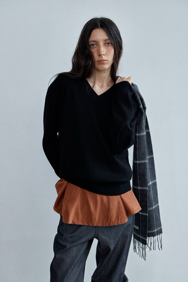 Better - Korean Women Fashion - #womensfashion - Padded V Neck Knit - 7