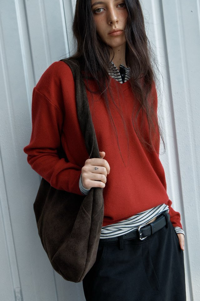 Better - Korean Women Fashion - #womensfashion - Padded V Neck Knit - 9