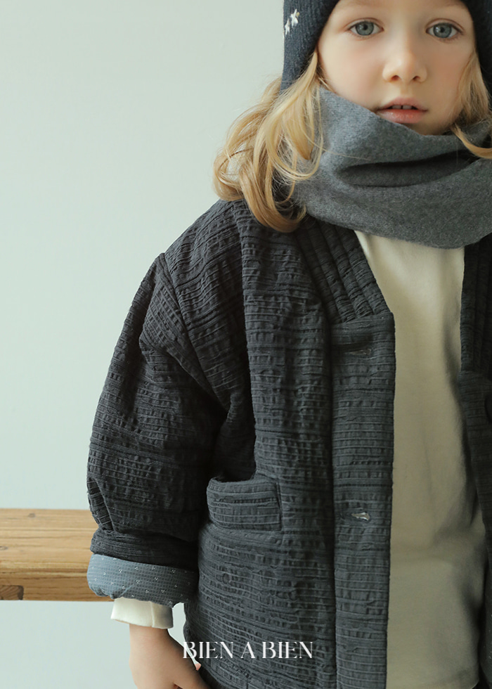 Bien A Bien - Korean Children Fashion - #Kfashion4kids - Deser Jacquard Bonded Jacket