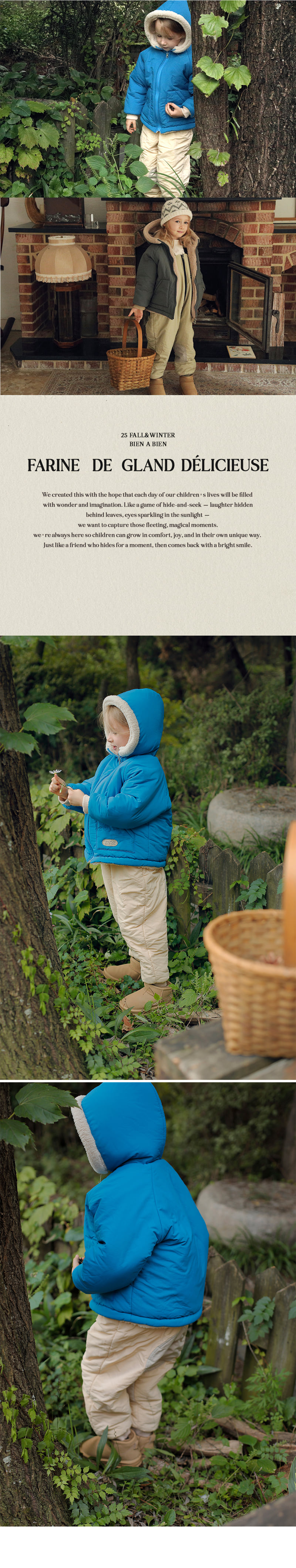 Bien A Bien - Korean Children Fashion - #designkidswear - Elf Hood Reversible Jacket - 2