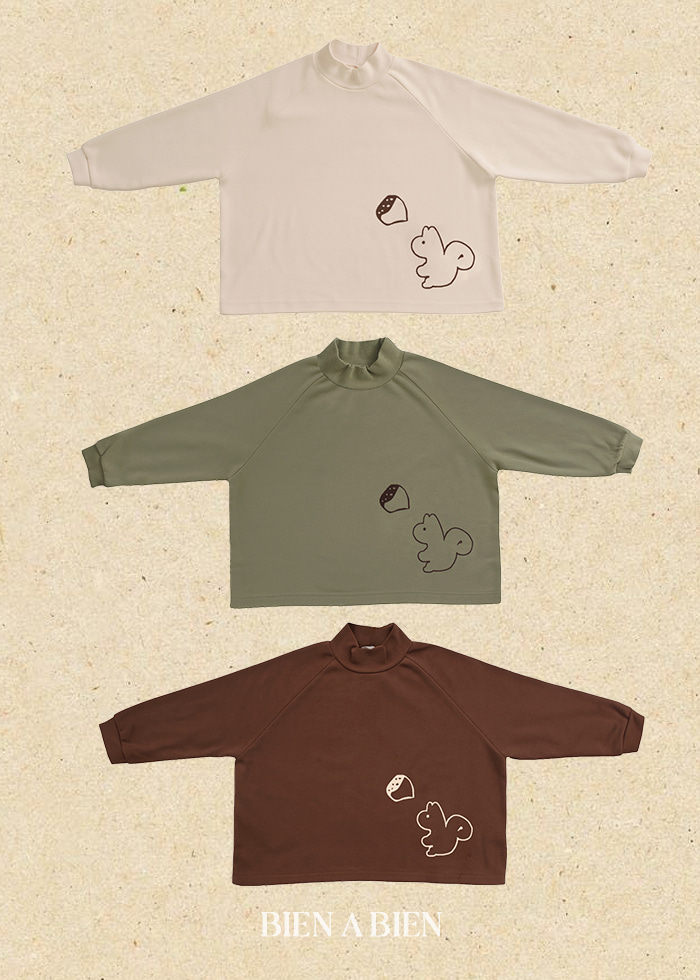 Bien A Bien - Korean Children Fashion - #designkidswear - Runo Raglan Mock Neck Tee