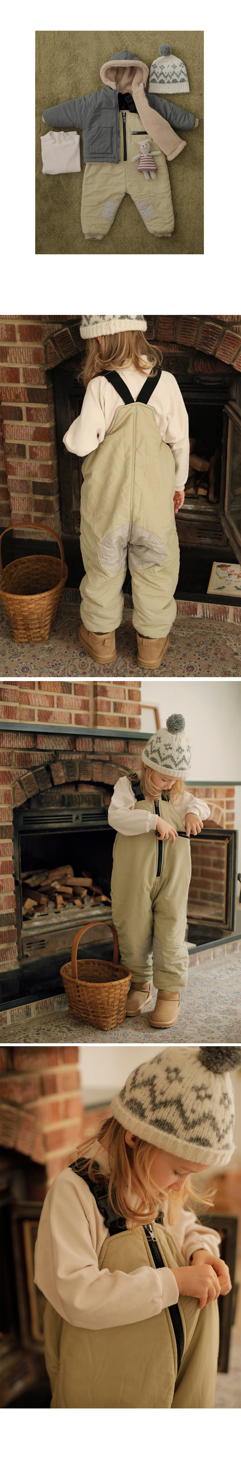 Bien A Bien - Korean Children Fashion - #littlefashionista - Tino Padded Overalls - 7