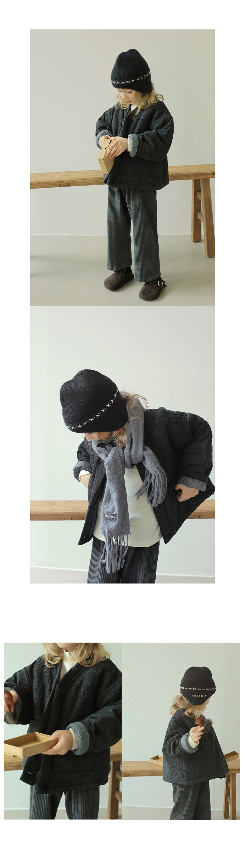 Bien A Bien - Korean Children Fashion - #magicofchildhood - Deser Jacquard Bonded Jacket - 3