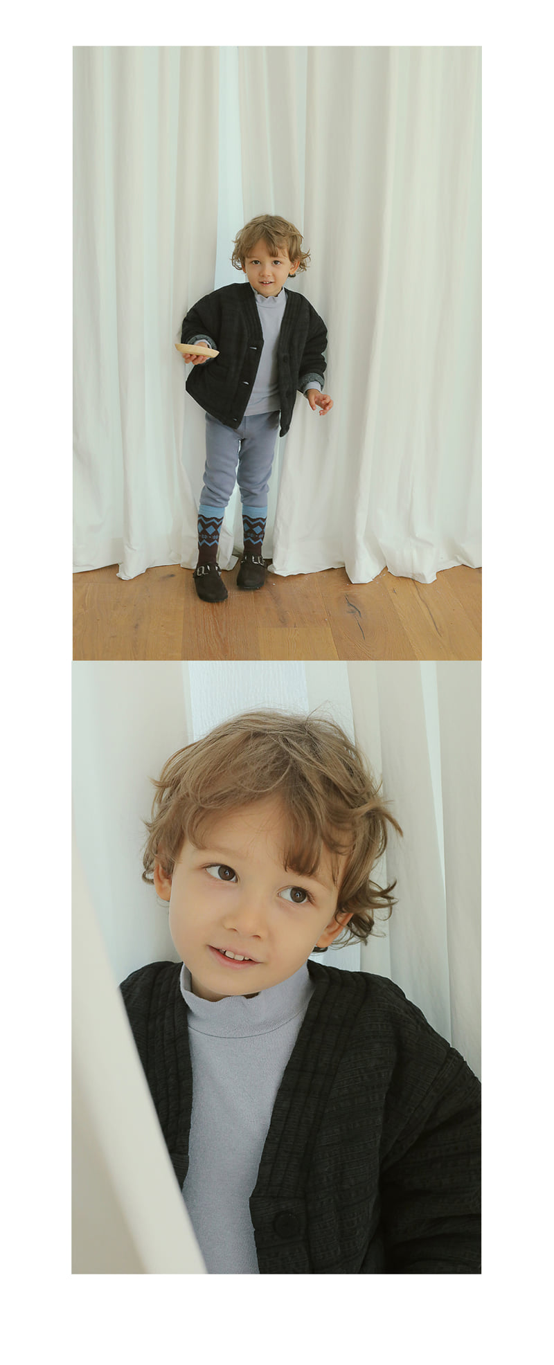 Bien A Bien - Korean Children Fashion - #prettylittlegirls - Deser Jacquard Bonded Jacket - 5