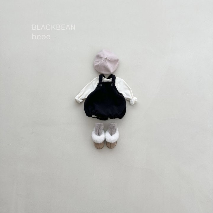Black Bean - Korean Baby Fashion - #babyoutfit - Woody Overalls Bebe Set - 6