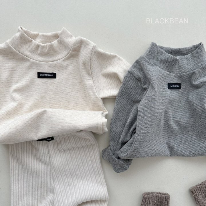 Black Bean - Korean Children Fashion - #kidzfashiontrend - Peach Turtleneck Tee - 9