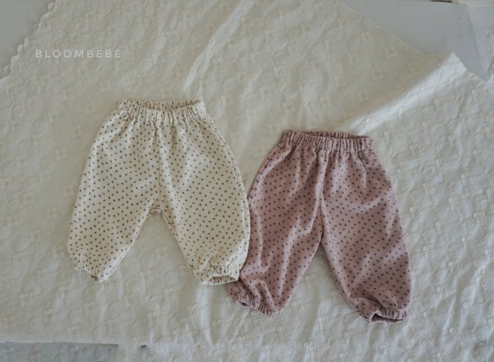 Bloombebe - Korean Baby Fashion - #babyclothing - Baby Brushed Pants (Floral) - 3