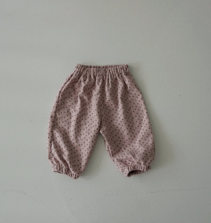 Bloombebe - Korean Baby Fashion - #babygirlfashion - Baby Brushed Pants (Floral) - 6