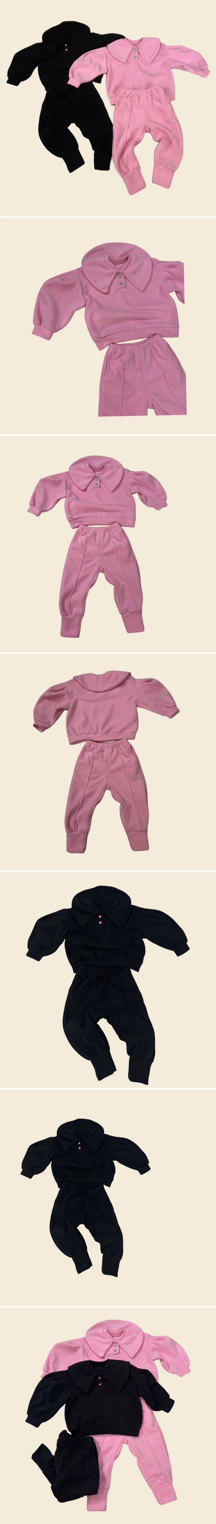 Bobo j - Korean Children Fashion - #fashionkids - Puff Fleece Set - 2