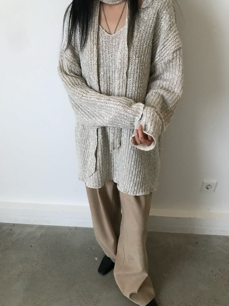 Buckle - Korean Women Fashion - #momslook - Wool Ribbed Slub Knit - 3