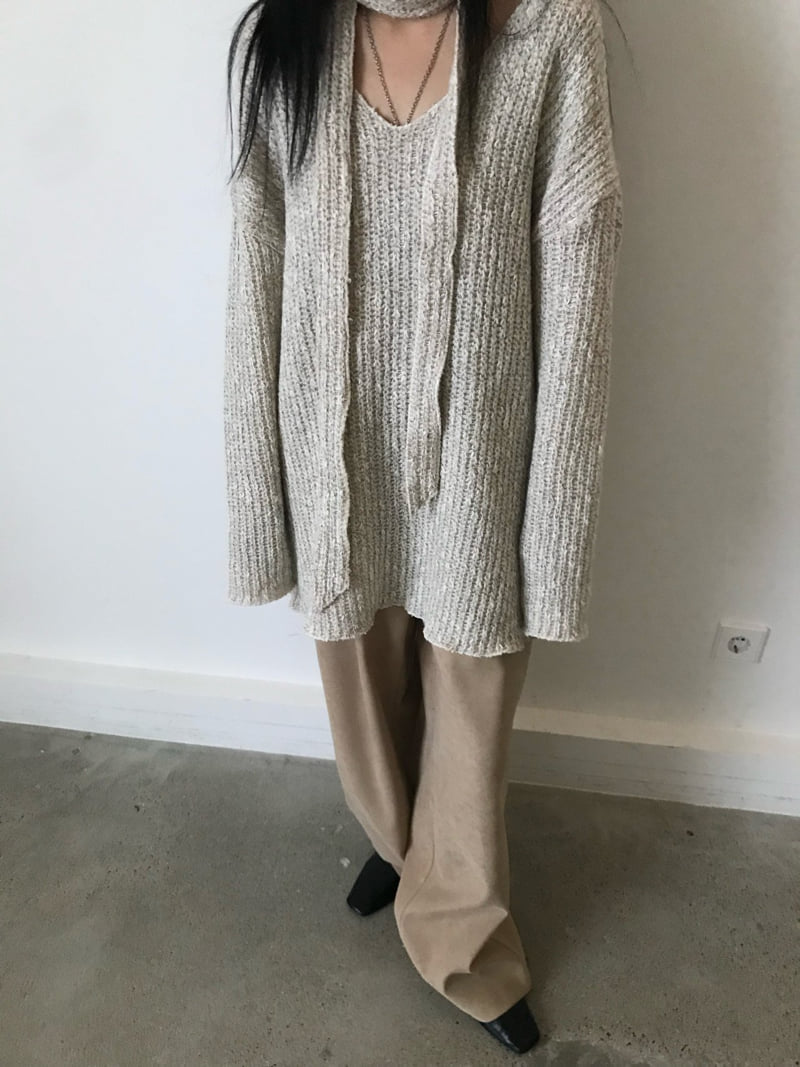 Buckle - Korean Women Fashion - #momslook - Wool Ribbed Slub Knit - 4