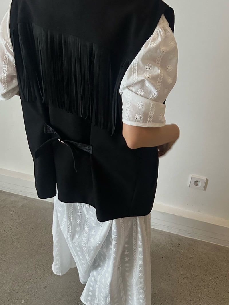 Buckle - Korean Women Fashion - #pursuepretty - Fringe Vest - 12