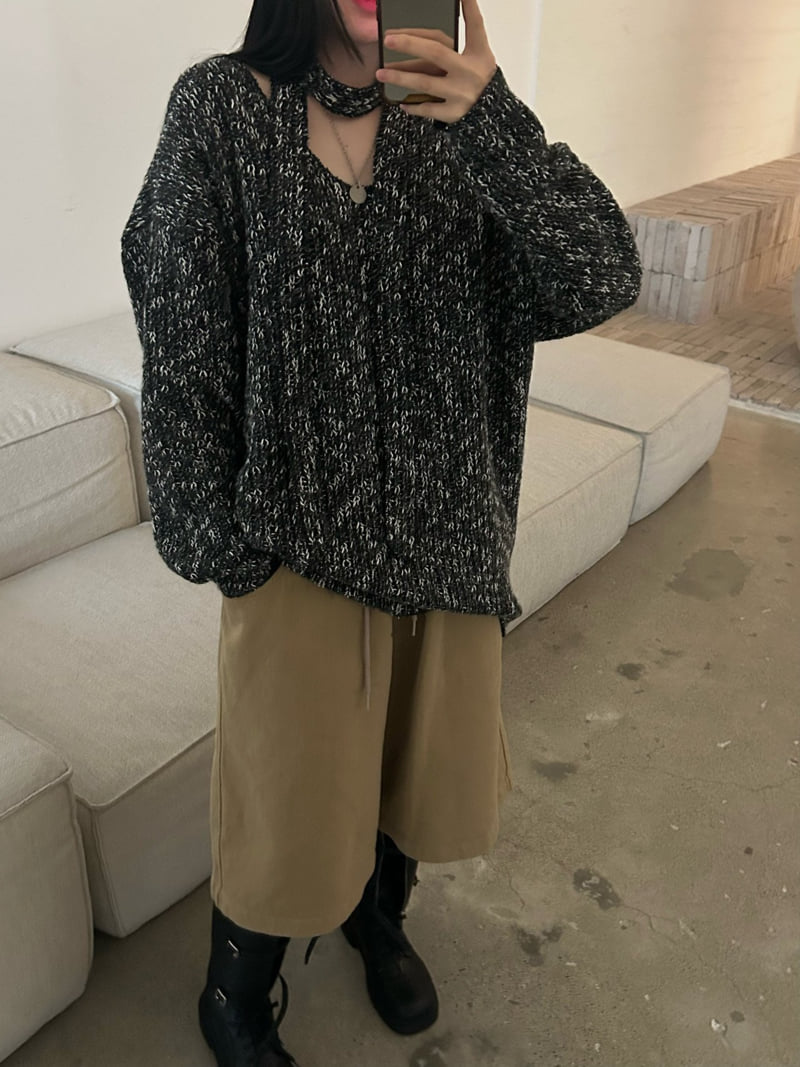 Buckle - Korean Women Fashion - #romanticstyle - Wool Ribbed Slub Knit - 10