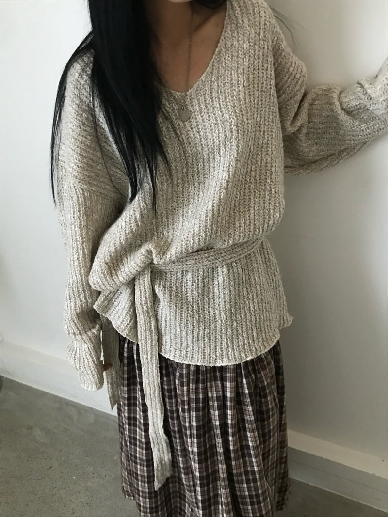 Buckle - Korean Women Fashion - #vintageinspired - Wool Ribbed Slub Knit - 6