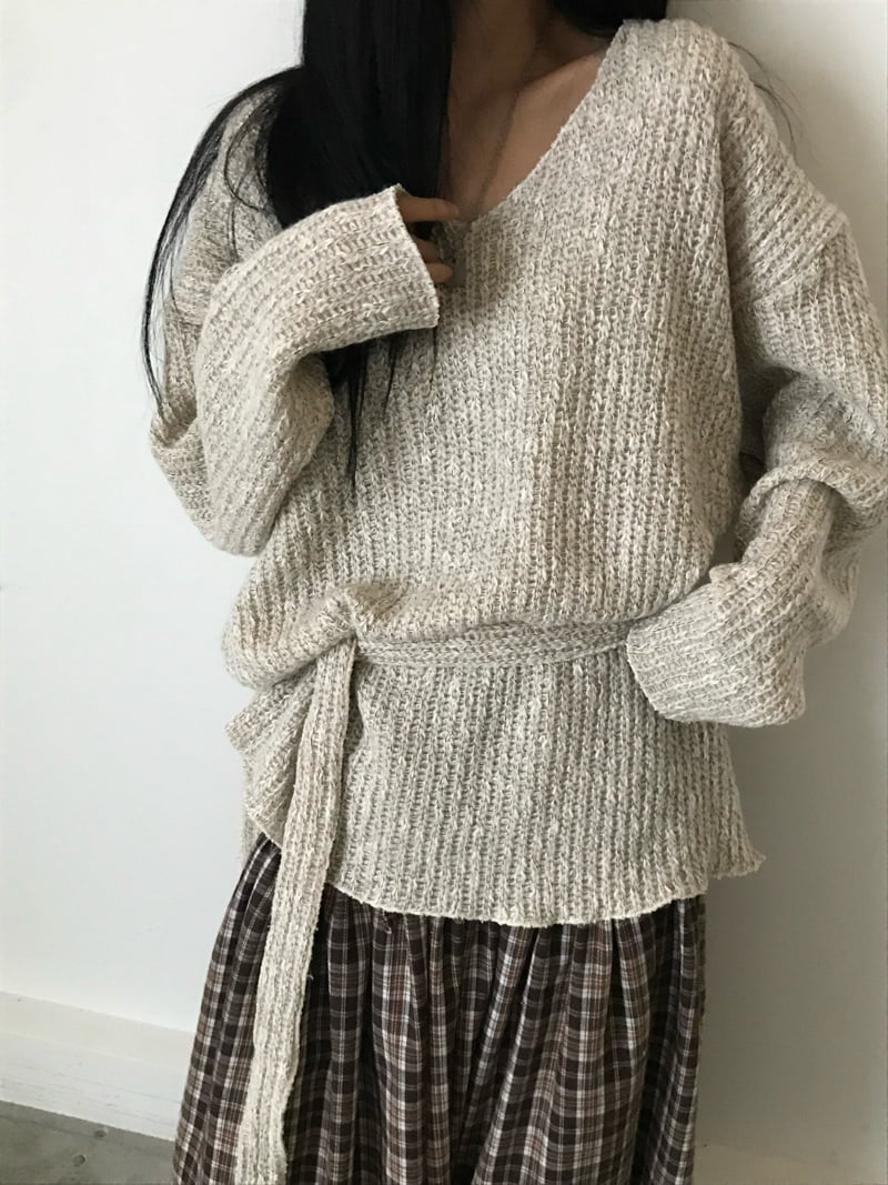 Buckle - Korean Women Fashion - #vintagekidsstyle - Wool Ribbed Slub Knit - 7