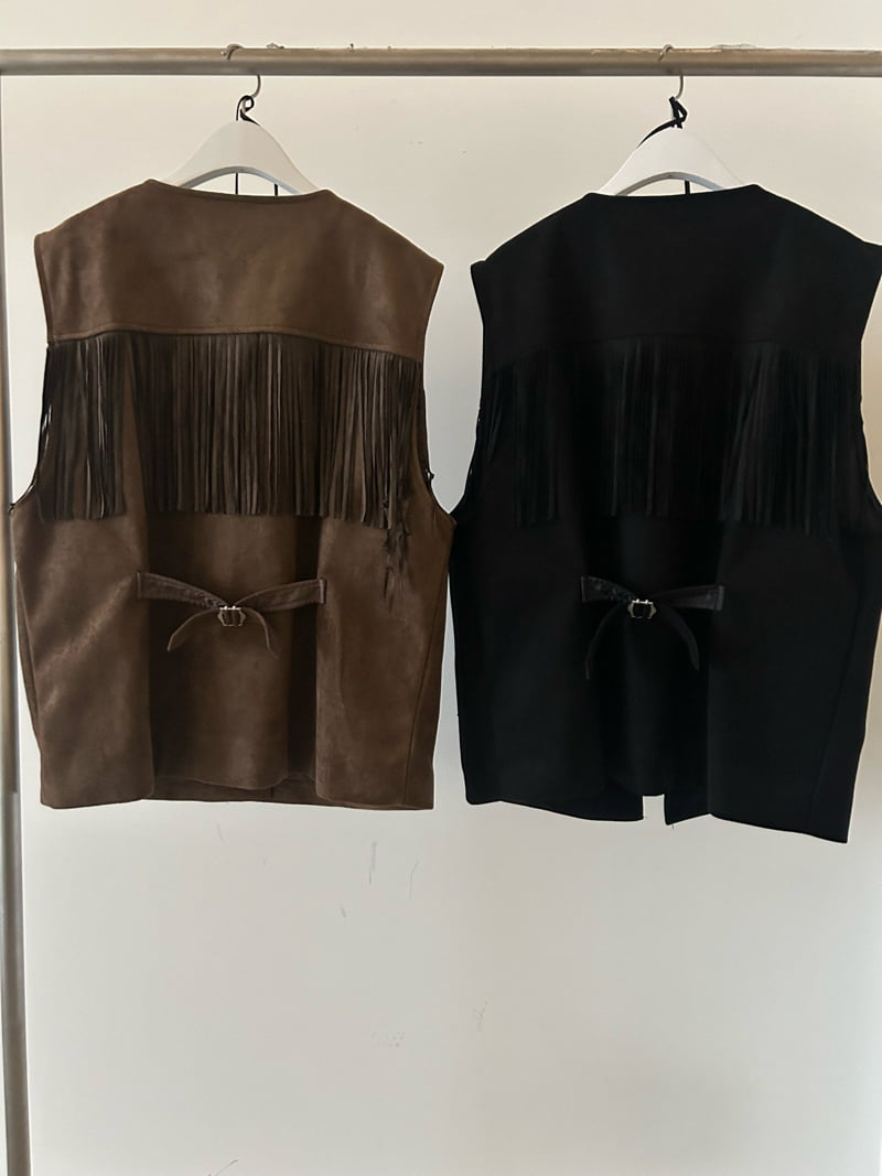 Buckle - Korean Women Fashion - #womensfashion - Fringe Vest - 3
