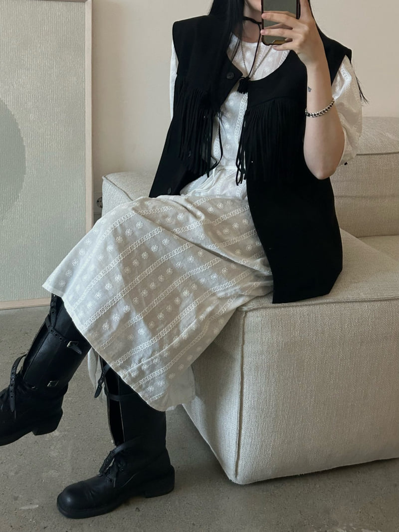 Buckle - Korean Women Fashion - #womensfashion - Fringe Vest - 5