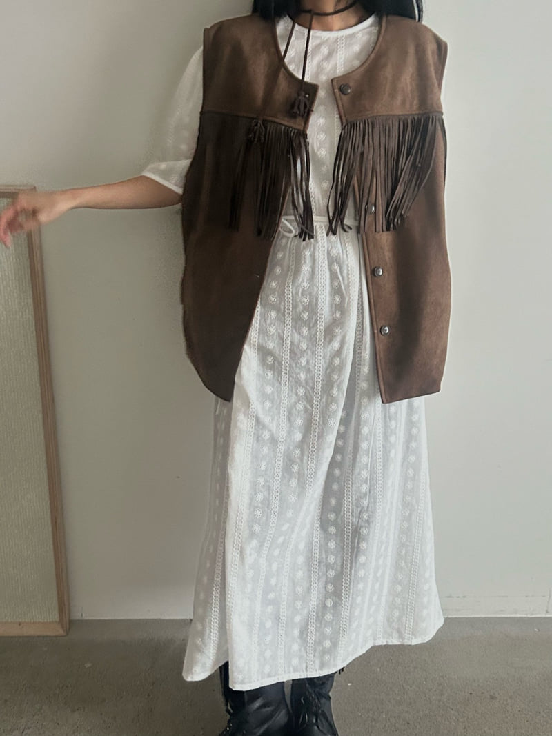 Buckle - Korean Women Fashion - #womensfashion - Fringe Vest - 9