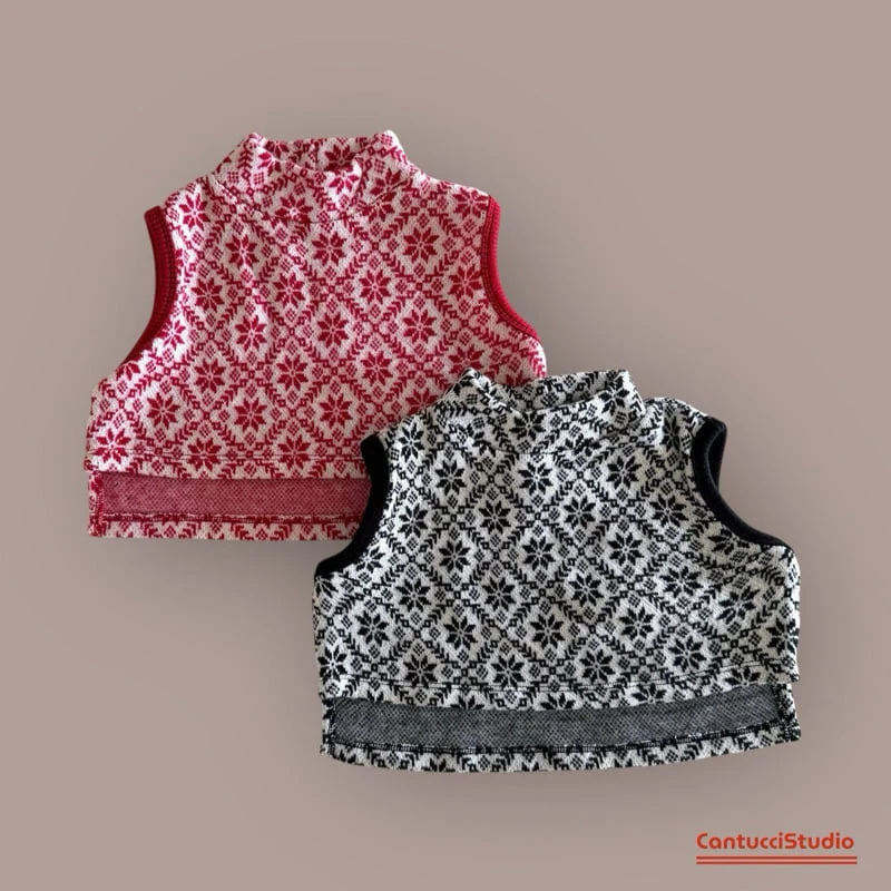 Cantucci Studio - Korean Children Fashion - #childofig - Snowflake Mock Neck Top