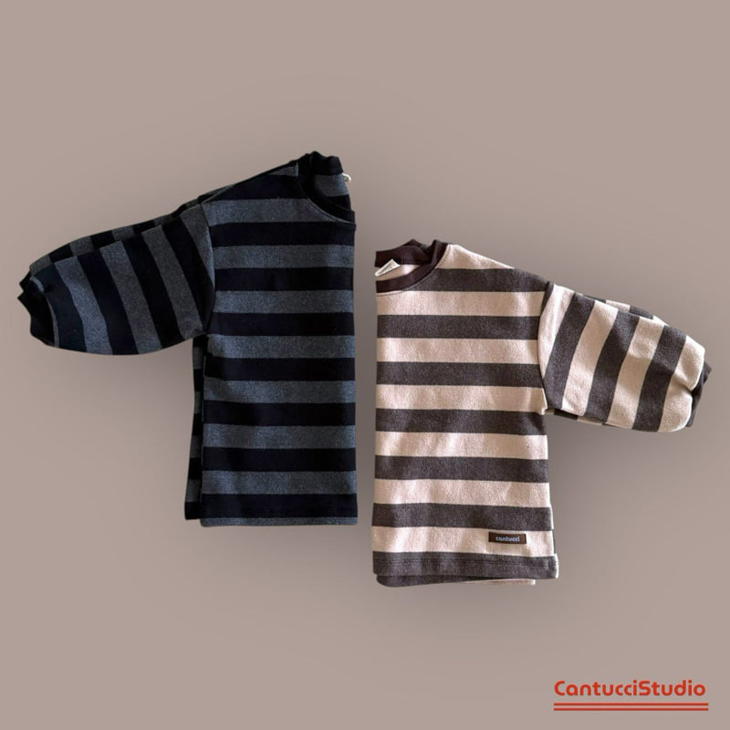 Cantucci Studio - Korean Children Fashion - #kidzfashiontrend - Cocoa Stripe Tee - 3