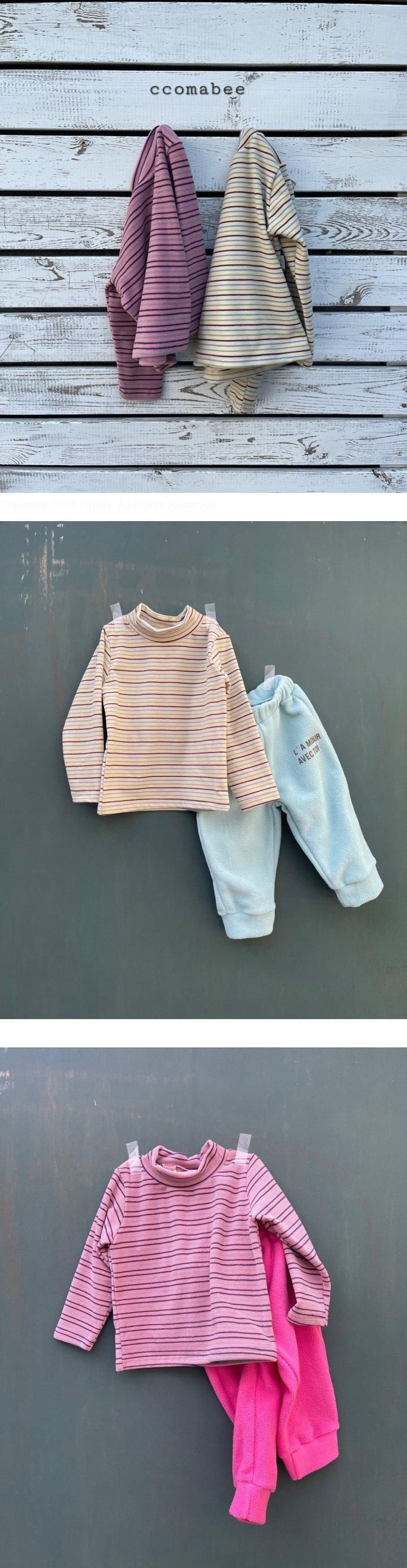 Ccomabee - Korean Children Fashion - #childrensboutique - Stripe Tee