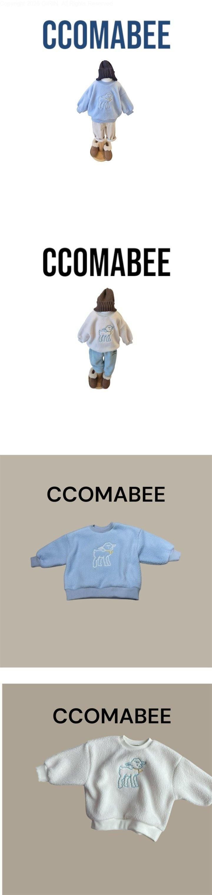 Ccomabee - Korean Children Fashion - #littlefashionista - Cute Embroidered Sweatshirt
