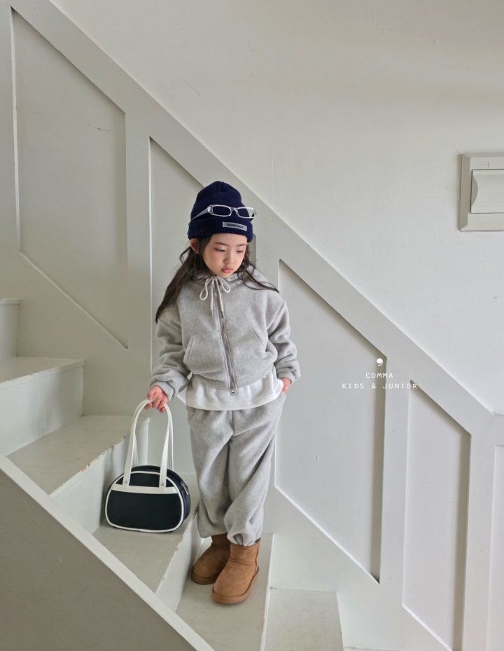 Comma - Korean Children Fashion - #Kfashion4kids - Fleece Hood Jacket