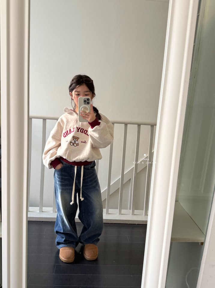 Comma - Korean Children Fashion - #Kfashion4kids - Teddy Half Zip-Up - 6