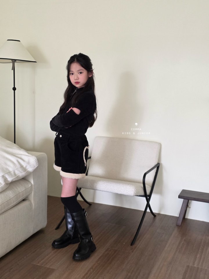 Comma - Korean Children Fashion - #Kfashion4kids - Ribbed Cutting Tee - 6