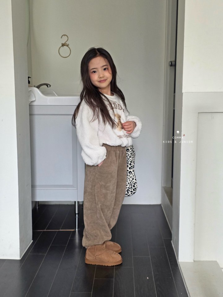 Comma - Korean Children Fashion - #stylishchildhood - Ribbed Wide Pants (Junior) - 4