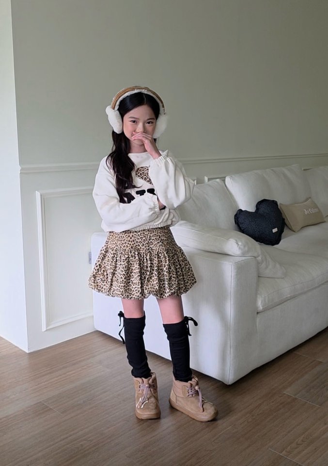 Comma - Korean Children Fashion - #childofig - Leopard Balloon Skirt (Junior) - 8
