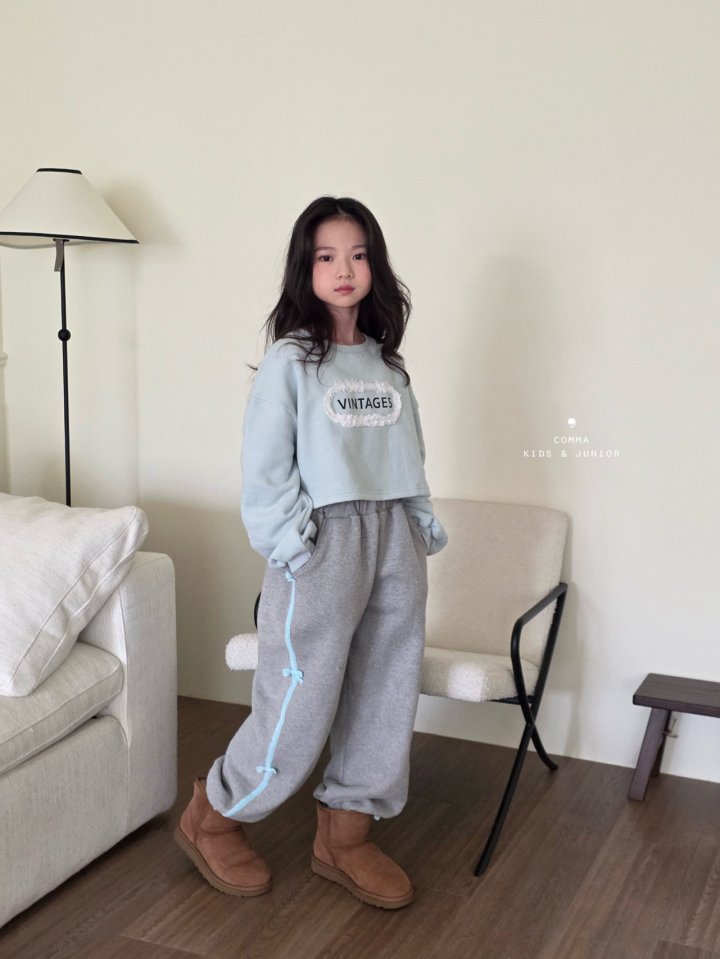 Comma - Korean Children Fashion - #childofig - Velvet Ribbon Jogger Pants - 11